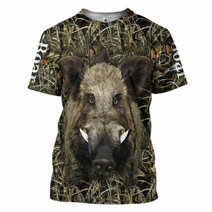 3D Boar Hunting Custom Tshirt Hoodie Apparel