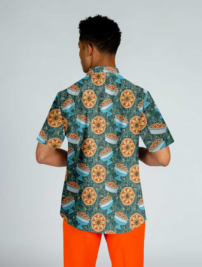 Cúlra Cian Dorcha Buíochas Dearaidh Píosa an Fhómhair Léine Haváís, Bronntanas Léine Haváíais, Bronntanas Nollag