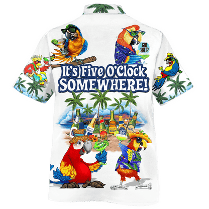 Beautiful Parrot Pattern Collection Design  Hawaiian Shirt, Hawaiian For Gift
