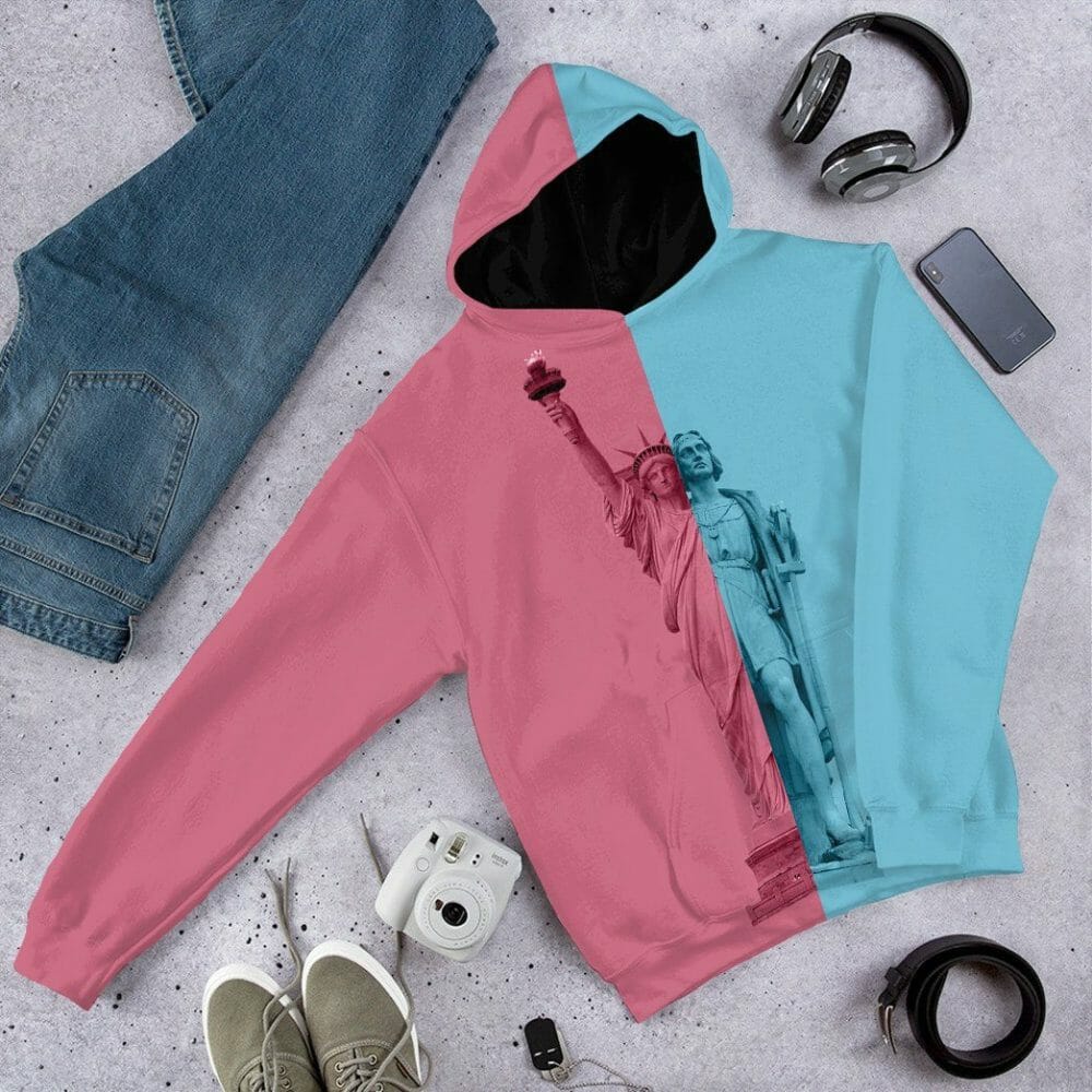 3D Freedom Statue American All Over Custom Hoodies