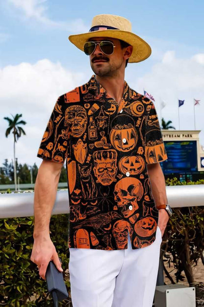 Scary Halloween Monsters Halloween Hawaiian Shirt, Halloween Shirt For Men And Women,Hawaiian Shirt Gift, Christmas Gift