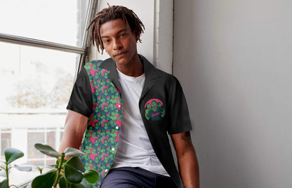 Cool Halloween Zombie Walking Out Design Hawaiian Shirt,Hawaiian Shirt Gift, Christmas Gift