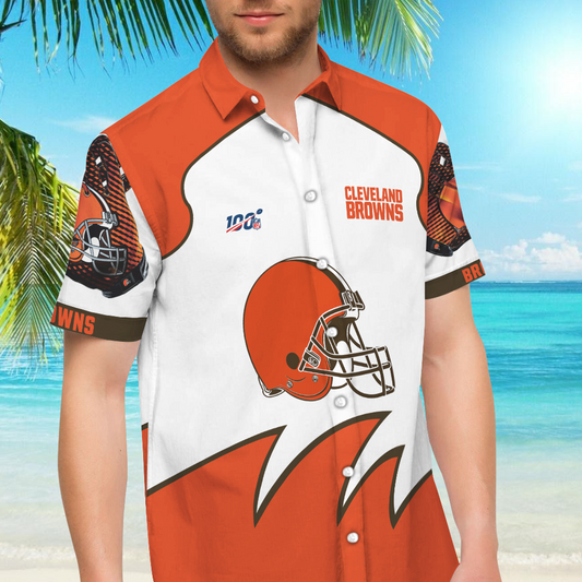 Cleveland Browns Hawaiian Shirt Summer_Hawaiian Shirt Gift, Christmas Gift