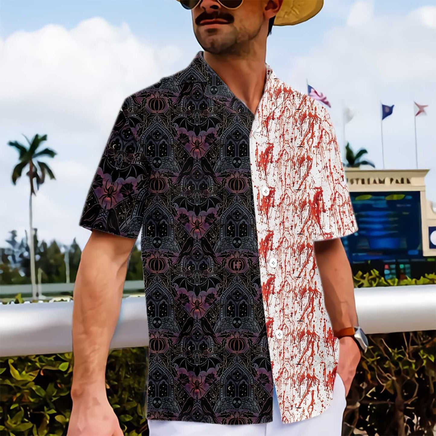 Gotach Fola Oíche Shamhna Ialtóg Agus Damhán alla Léine Haváise drámatúil, Bronntanas Léine Haváís, Bronntanas Nollag