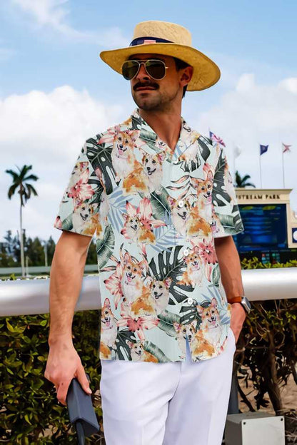 Corgi Life Love Mother Nature Design Hawaiian Shirt,Hawaiian Shirt Gift, Christmas Gift