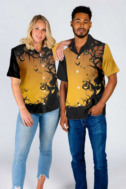 Scary Halloween Tree Hawaiian Shirt,Hawaiian Shirt Gift, Christmas Gift