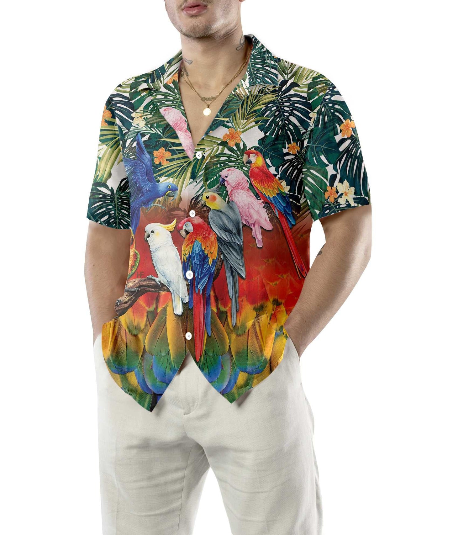 Bird Species Tropical Parrot Birds Hawaiian Shirt, Hawaiian For Gift