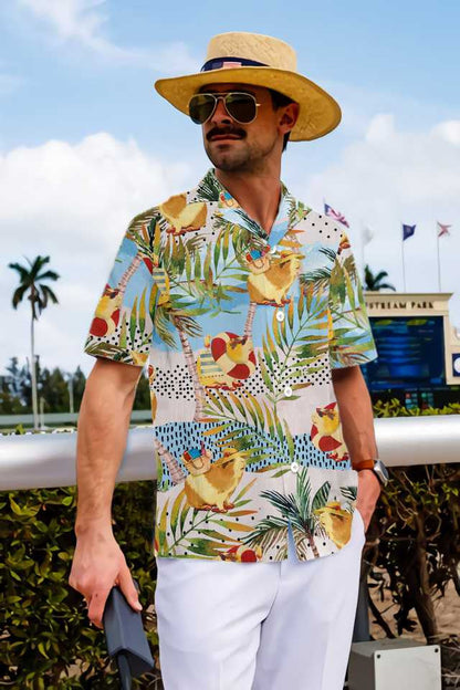 Funny Guinea Pig On The Beach Hawaiian Shirt,Hawaiian Shirt Gift, Christmas Gift