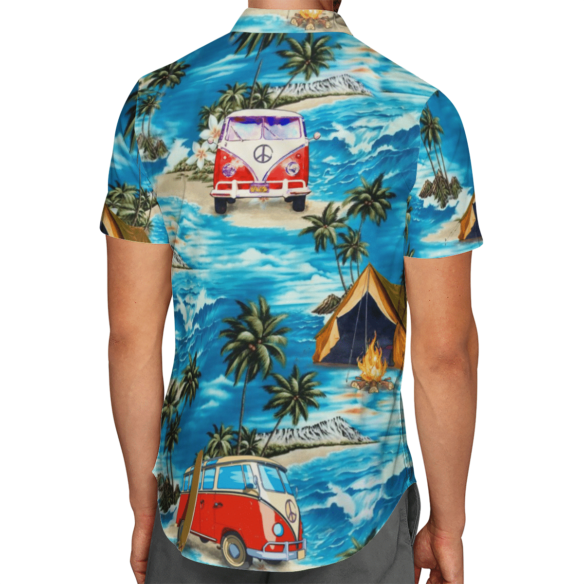 Dearadh Campála Nóiméad Shona Ag Léine Álainn Trá Haváís, Bronntanas Léine Haváíais, Bronntanas Nollag