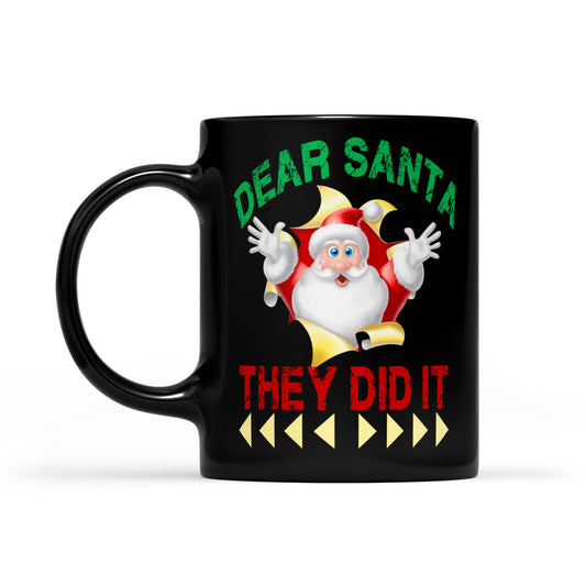 Feisteas Greannmhar Nollag - A Dhaidí na Nollag Rinne siad Bronntanas Mug Dubh Don Nollaig
