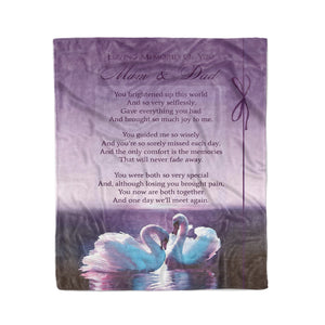 Loving memories of you - You brightened up this world personalized fleece blanket gifts custom christmas blanket