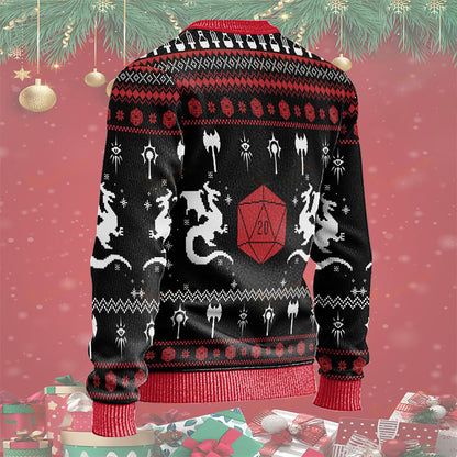 Dungeons and Dragons Guess Ill die Christmas Sweater, Christmas Ugly Sweater, Christmas Gift, Gift Christmas 2024