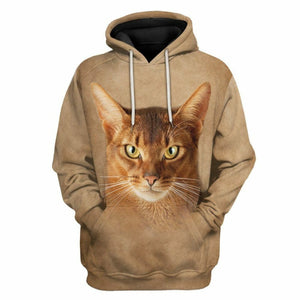 3D Abyssinian Cat Tshirt Hoodie Apparel