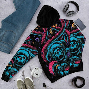 3D Skull In The Dark Space Custom Hoodies