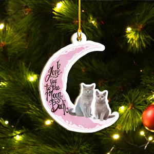 British Shorthair Cat Ornaments Set, Meowy Christmas Ornaments Set, Funny Xmas Ornaments Family Gift Idea For Cat Lover