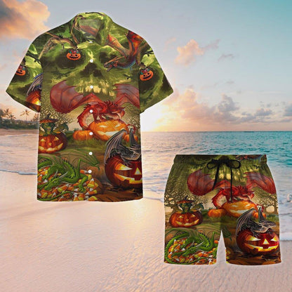 Spooky Dragon Halloween Hawaiian Shirt,Hawaiian Shirt Gift, Christmas Gift