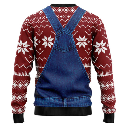 Cailín a bhfuil grá aici don Nollaig agus do bhata geansaí Nollag, geansaí Nollag gránna, bronntanas Nollag, bronntanas Nollag 2024