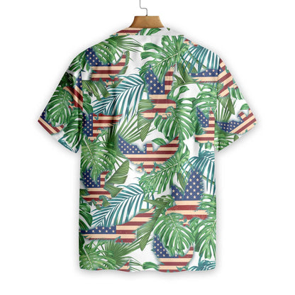 USA Flag Design Hawaiian Shirt Tropical American Eagle,Hawaiian Shirt Gift, Christmas Gift