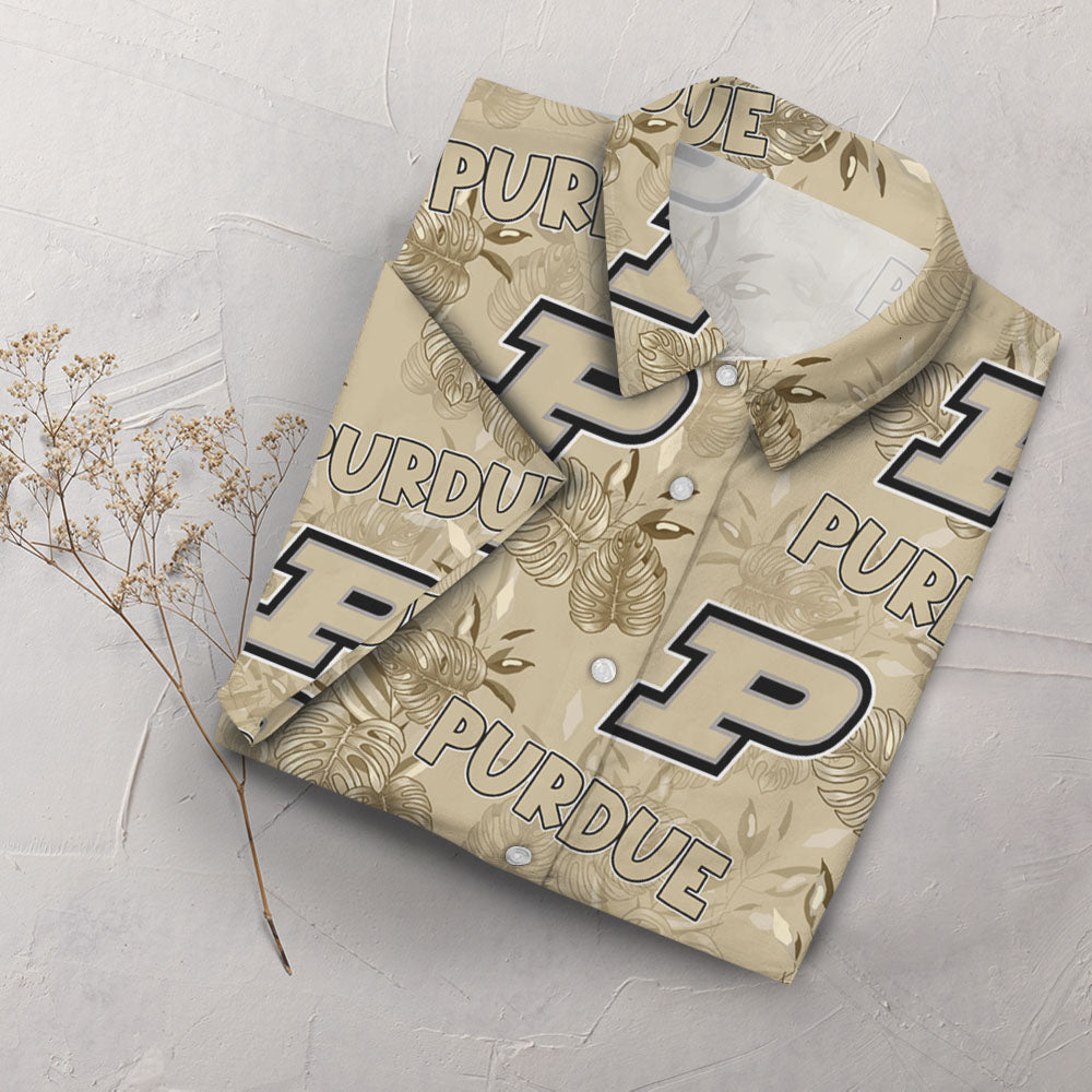 Déantóirí Coirí Purdue Aloha Shirt Léine Aloha Haváíais Léine Ghearr Trá Haváíais Shorts, Bronntanais Léine Haváíais, Bronntanas Nollag