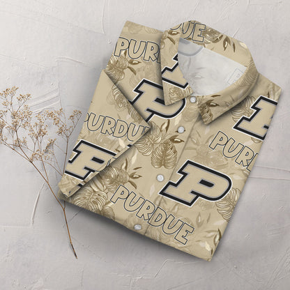 Déantóirí Coirí Purdue Aloha Shirt Léine Aloha Haváíais Léine Ghearr Trá Haváíais Shorts, Bronntanais Léine Haváíais, Bronntanas Nollag