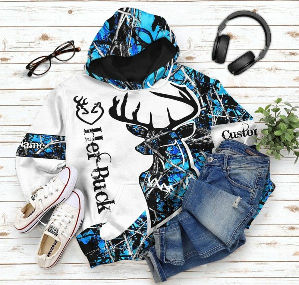 3D Her Buck Valentine Saincheaptha Ainm Tshirt Hoodie Apparel