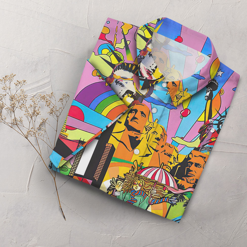 Car Hawaiian Shirt - Colorful Liberties Hippie Car Feeling Groovy Hawaiian Aloha Hawaii Shirt _ Hawaiian Shirt-Hawaiian Shirt Gift, Christmas Gift