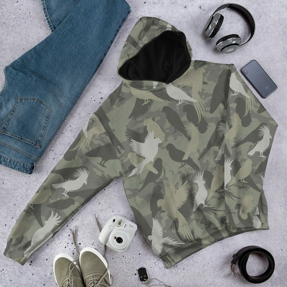 3D Parrot Camo Custom Tshirt Éadaí Hoodie