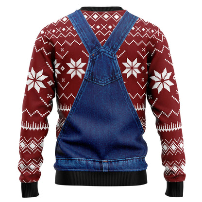 Cailín a bhfuil grá aici don Nollaig agus do ghabhair geansaí Nollag gránna, geansaí Nollag gránna, bronntanas Nollag, bronntanas Nollag 2024