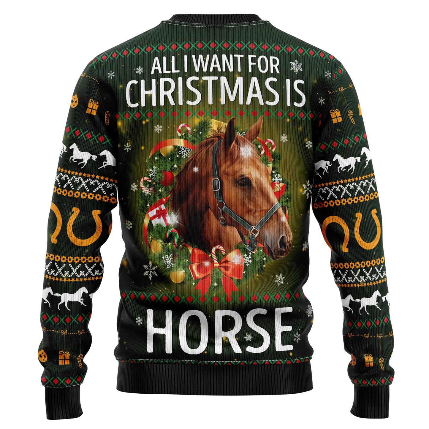Horse All I Need For Christmas Ugly Christmas Sweater,Christmas Ugly Sweater,Christmas Gift,Gift Christmas 2024