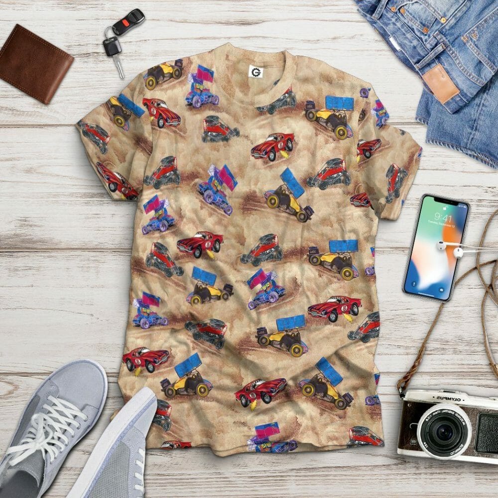 3D DIRT Track Racing Custom Tshirt Hoodie Apparel