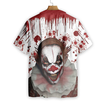 Aghaidheanna Scary Oíche Shamhna Clóirtheach Le Patrún Fola Dearadh Léine Haváís, Bronntanas Léine Haváís, Bronntanas Nollag