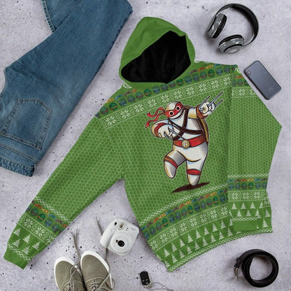 3D Big Ninja 6 Ugly Christmas Sweater Custom Tshirt Hoodie Apparel