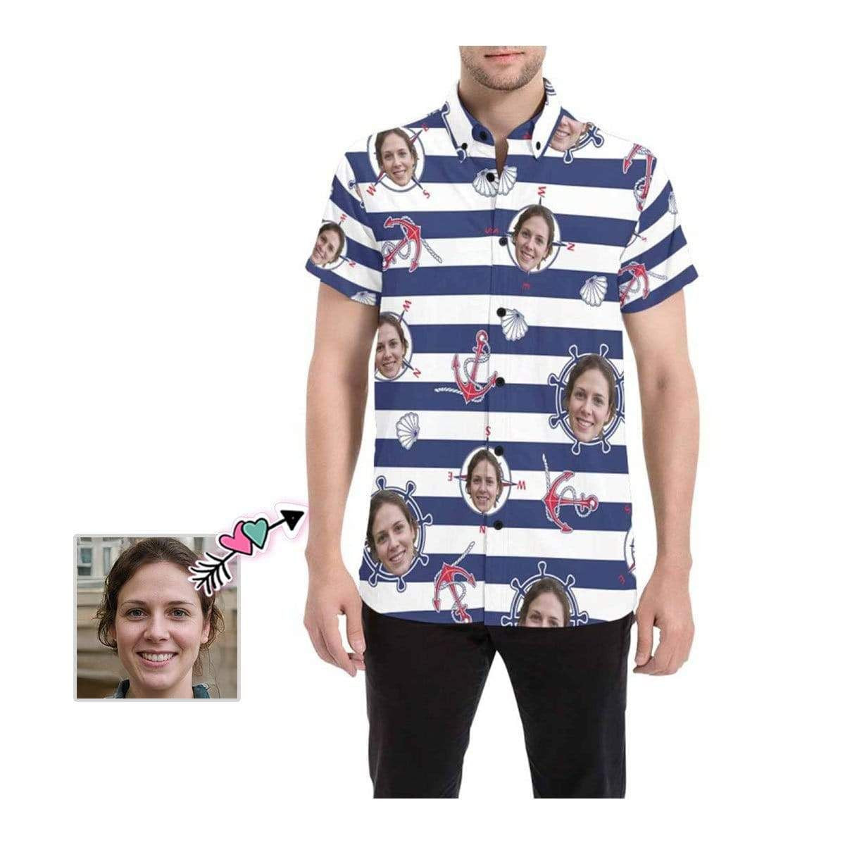 Blue Stripes Pink Ancaire Grianghraf Saincheaptha Léine Haváís, haváíais Don Bronntanas