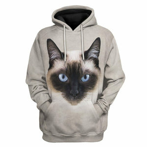 3D Siamese Cat Tshirt Hoodie Apparel