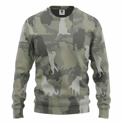 3D Golden Retriever Camo Chustaim Tshirt Éadaí Cochaillín