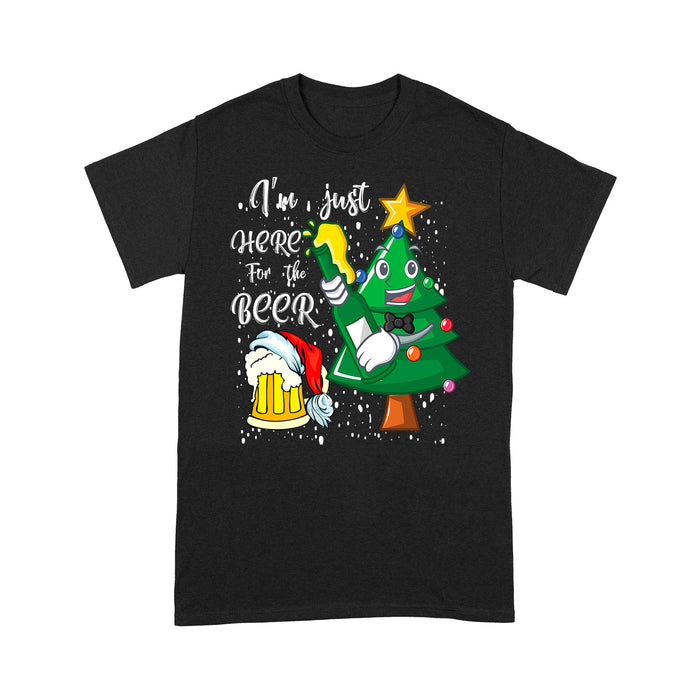 I'm Just Here For The Beer Funny Christmas Drinking Gift Tee Shirt Gift For Christmas