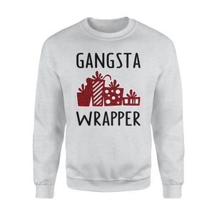 Gangsta wrapper funny Santa sweatshirt gifts christmas ugly sweater for men and women