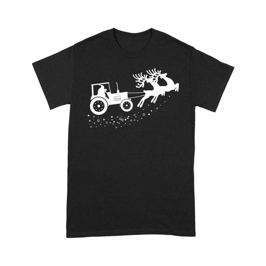 Nollag Tarracóir Daidí na Nollag Sleigh Bronntanas Feirmeoir Greannmhar T-léine Tee Shirt Gift Don Nollaig
