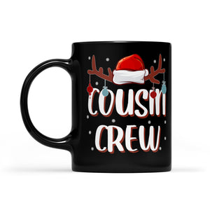 Cousin Crew Funny Christmas Family Gift Black Mug Gift For Christmas