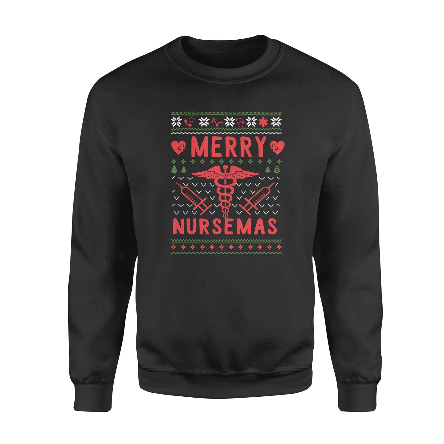 Nursing Nurse Merry Nursemas Ugly Christmas Sweater Funny - Funny sweatshirt gifts christmas ugly sweater for men and women