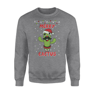 Merry Cactus Funny Ugly Christmas Sweater Merry Xmas Sweatshirt Gift Idea - Funny sweatshirt gifts christmas ugly sweater for men and women