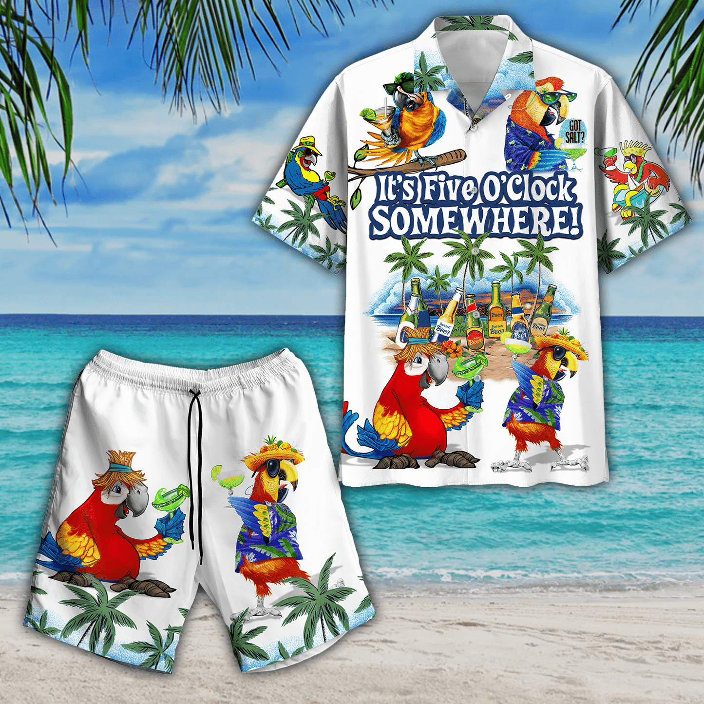 Beautiful Parrot Pattern Collection Design  Hawaiian Shirt, Hawaiian For Gift