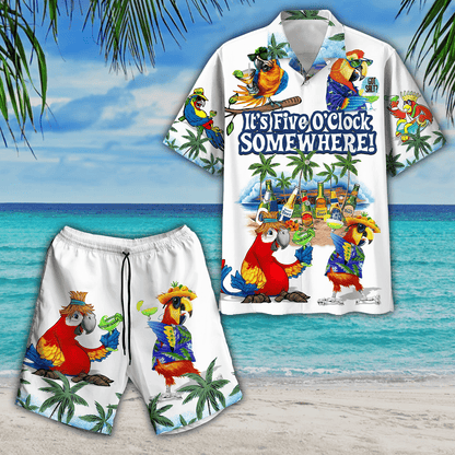Beautiful Parrot Pattern Collection Design  Hawaiian Shirt, Hawaiian For Gift