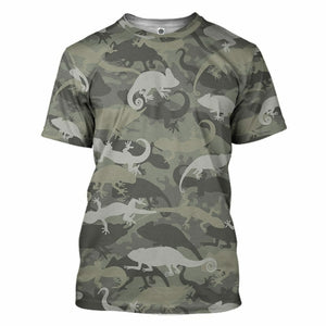 3D Lizard Camo Custom Tshirt Hoodie Apparel