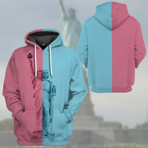 3D Freedom Statue American All Over Custom Hoodies