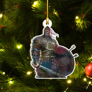 Viking Ornament Set, Viking Warrior Christmas Ornament Set, Merry Christmas Ornament Set Funny Family Gift Idea