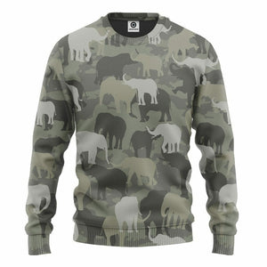 3D Elephants Camo Custom Tshirt Hoodie Apparel