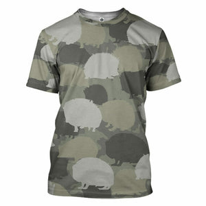 3D Hedgehog Camo Custom Tshirt Hoodie Apparel