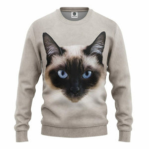 3D Siamese Cat Tshirt Hoodie Apparel