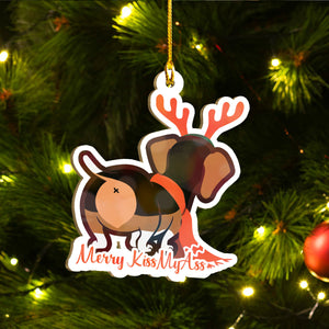 Xmas Beagle Ornaments Set, Merry Woofmas Ornaments Set, Funny Christmas Ornaments Family Gift Idea For Dog Lover